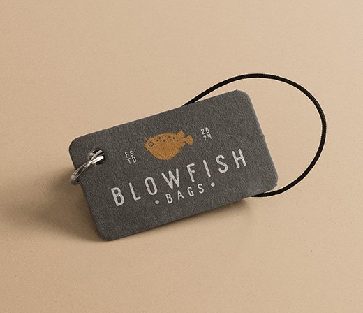 Blowfish Bags Sticker Design
